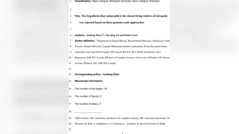 공룡시대 물고기 코엘라칸스는 양서류와 가장 가깝지 않다