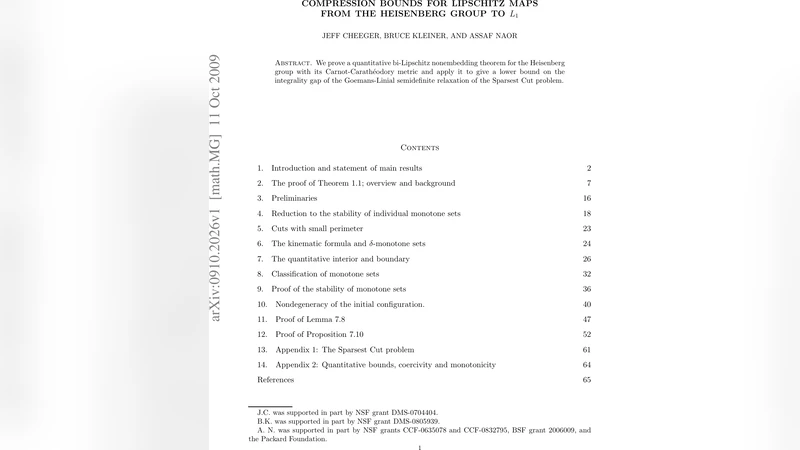 히버트 군의 L1 임베딩 한계와 스파시스트 컷의 적분 차이