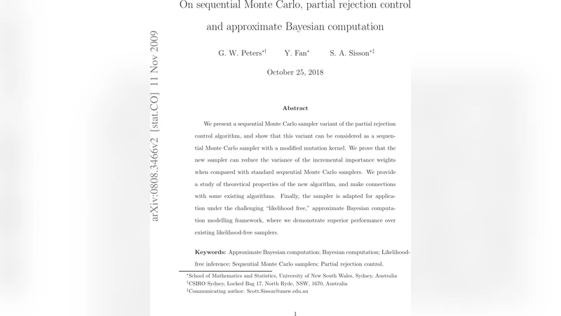 순차적 몬테카를로와 부분 거부 제어를 이용한 근사 베이지안 계산