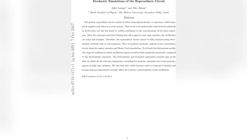 억제자 회로의 확률적 시뮬레이션