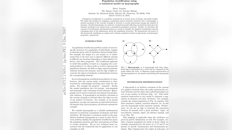 하이퍼그래프 기반 인구 계층화 모델