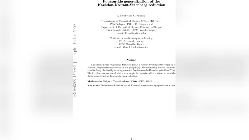 포아송리 대수 일반화와 카잔코스탄트스턴버그 축소