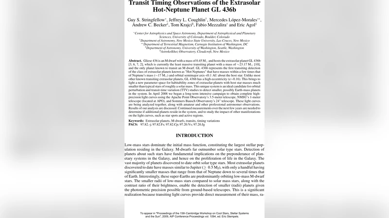 GL 436b 트랜짓 타이밍 관측과 숨은 행성 탐색