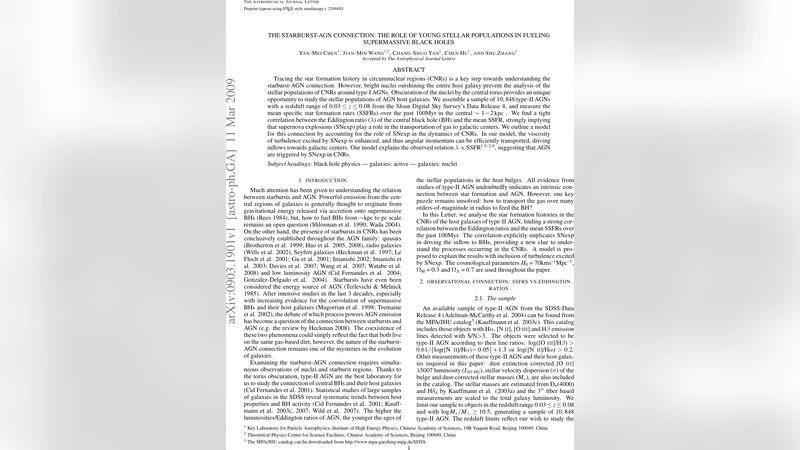 별폭발이 이끄는 은하핵 성장: 청년 별이 초대질량 블랙홀을 먹이는 메커니즘