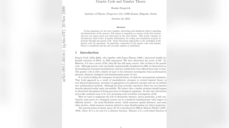 유전암호와 수론의 만남