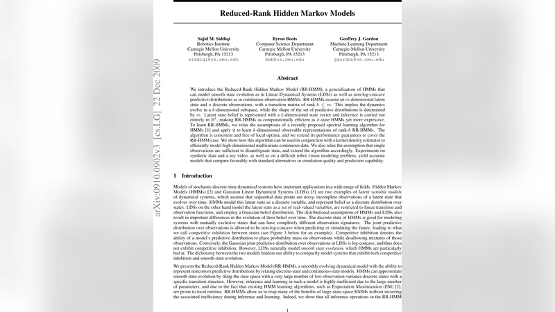 차원축소 숨은 마코프 모델
