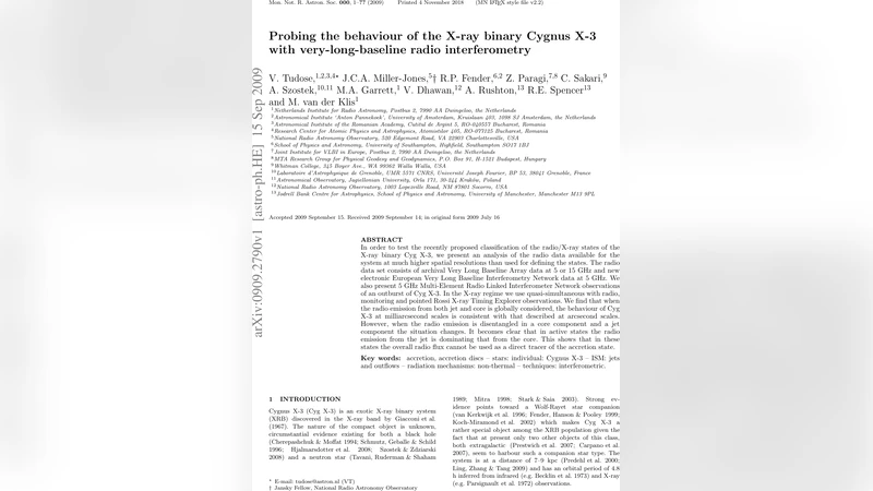 사이클롭스 X 3의 라디오와 X 선 상태를 초고해상도 전파 간섭계로 탐구