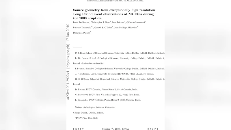 에트나 화산 초고해상도 장주기 지진원 분석