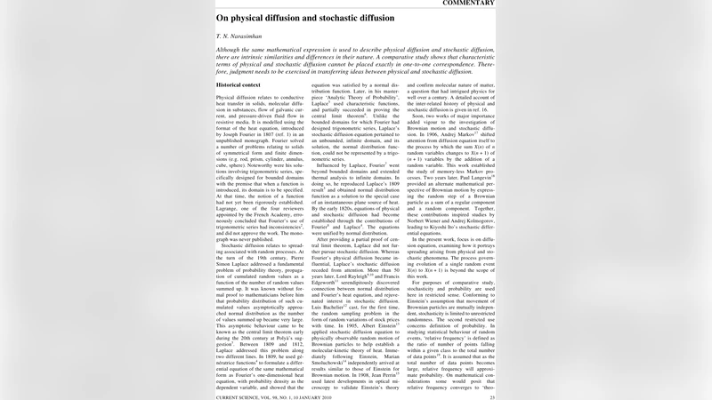 물리적 확산과 확률적 확산의 본질적 차이와 공통점