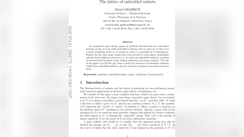 내포된 부분집합의 격자 구조