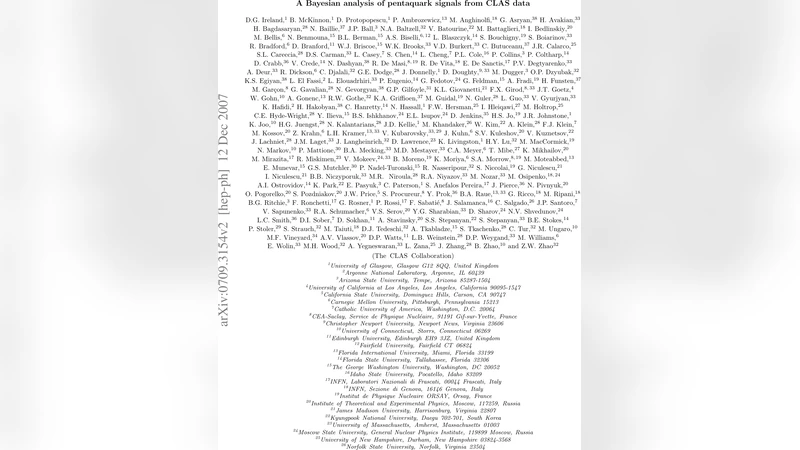 베이즈 분석을 통한 CLAS 데이터의 펜타쿼크 신호 재검토