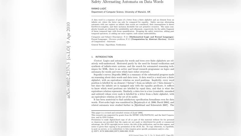 데이터 워드 안전 교대 자동화와 복잡도 연구