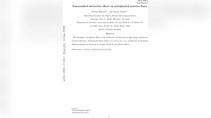 천체중성미자 플럭스에 대한 비표준 상호작용 효과