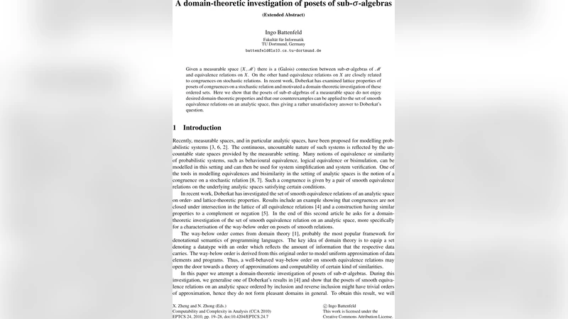 측정공간의 부분 시그마대수와 도메인 이론: 기대와 현실 사이