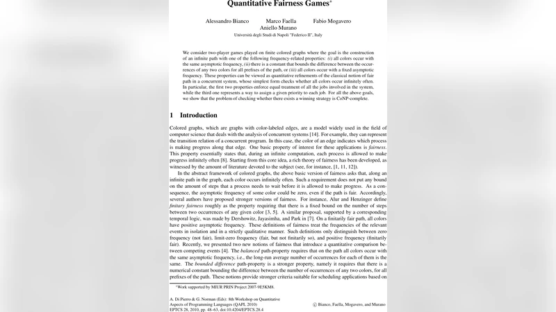 정량적 공정성 게임