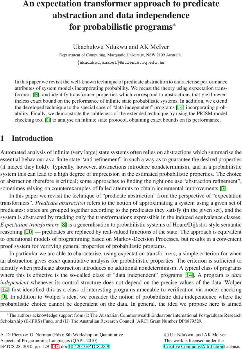 확률 프로그램을 위한 기대 변환기 기반 서술적 추상화와 데이터 독립성