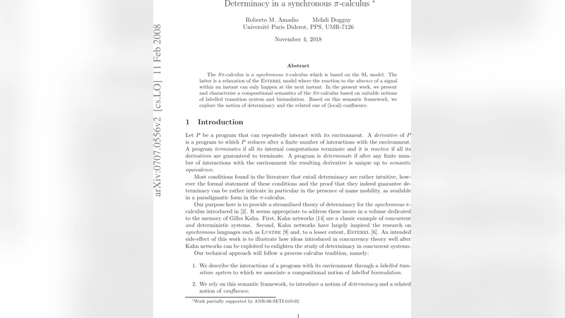 동기식 파이 계산의 결정성 연구