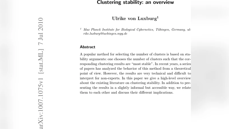 클러스터링 안정성 개요