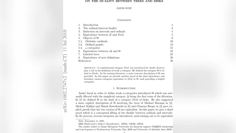 트리와 원판의 이중성: 증명과 범주적 시각