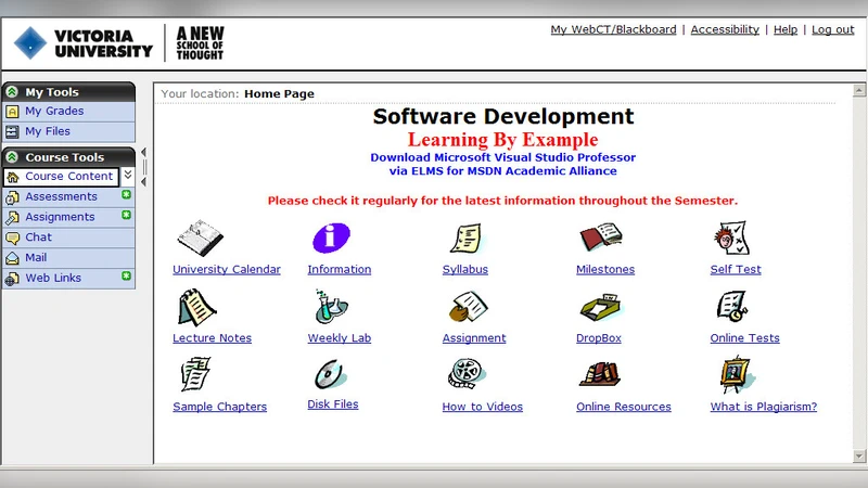 소프트웨어 개발 과목을 위한 학생 중심 e‑러닝 커리큘럼 설계와 Blackboard 활용