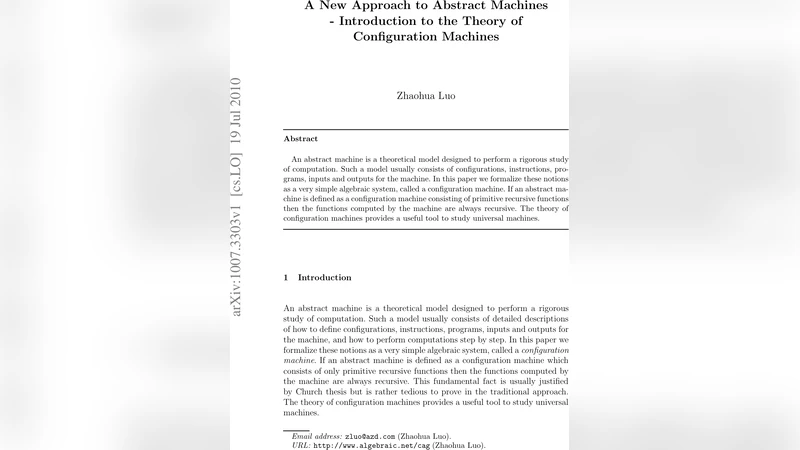 구성 기계 이론을 통한 새로운 추상 기계 접근법