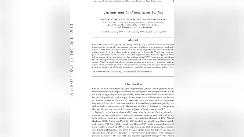 스레드와 OR 병렬성 통합