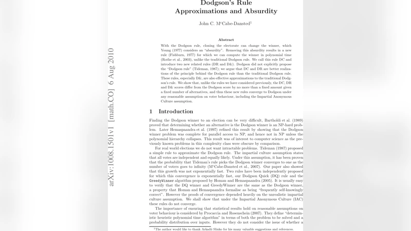 클론 전자와 도드슨 규칙: 새로운 DC·DR·D& 접근법