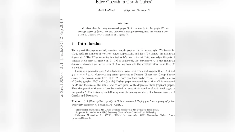 그래프 세제곱에서의 에지 증가와 최적 경계