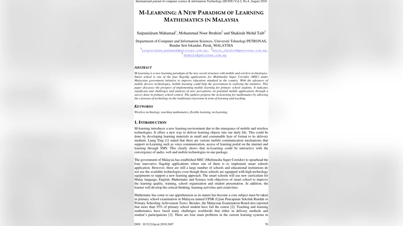 모바일 학습으로 바꾸는 말레이시아 수학 교육