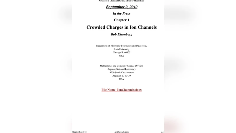 이온 채널 속 붐비는 전하