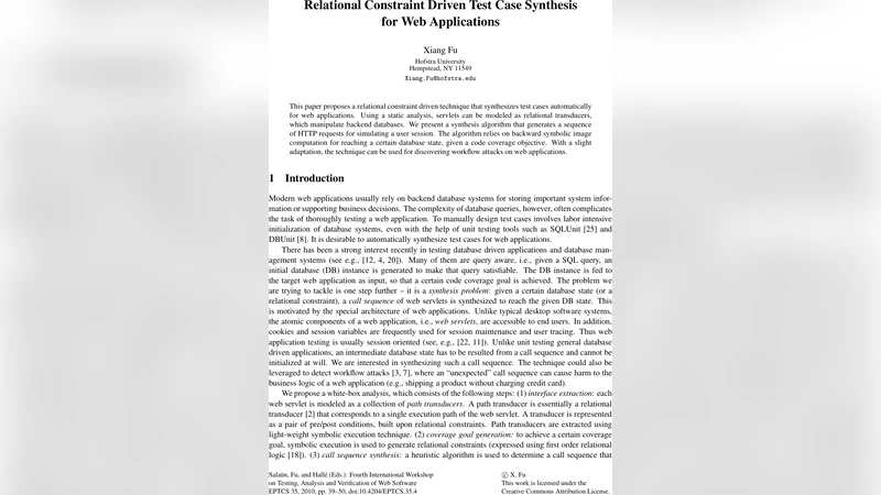 관계 제약 기반 웹 애플리케이션 테스트 자동 생성