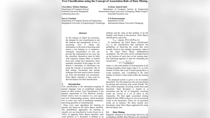 연관 규칙 기반 텍스트 분류