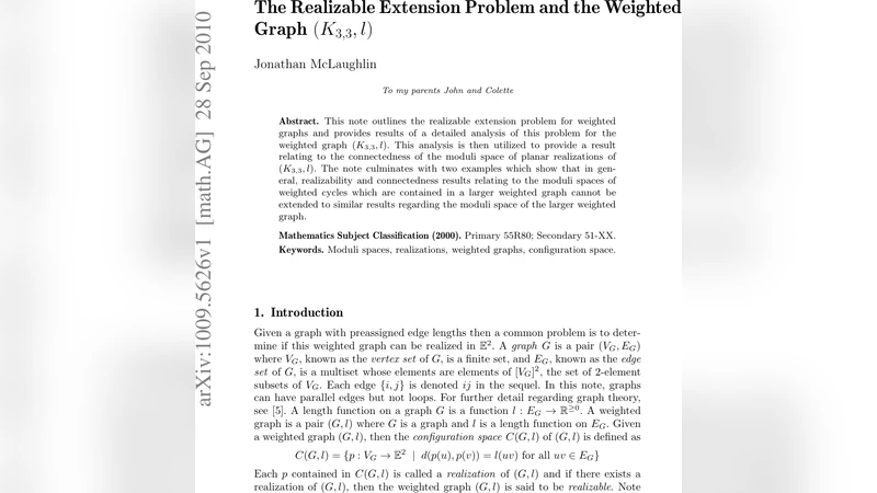 실현 가능한 확장 문제와 가중 그래프 K3 3