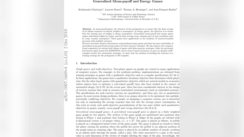 다중 자원 평균 에너지 게임의 결정론과 복잡도