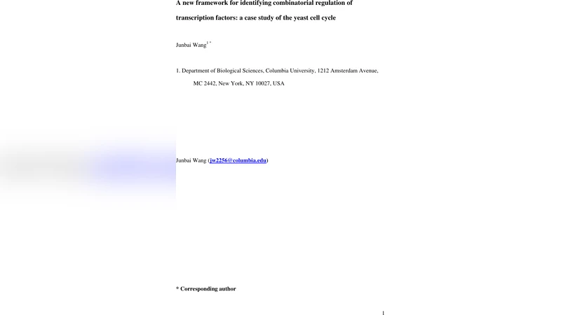 조합적 전사인자 조절 탐지를 위한 새로운 프레임워크