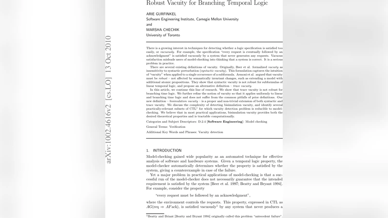 분기 시계열 논리의 강인한 공허성 탐지