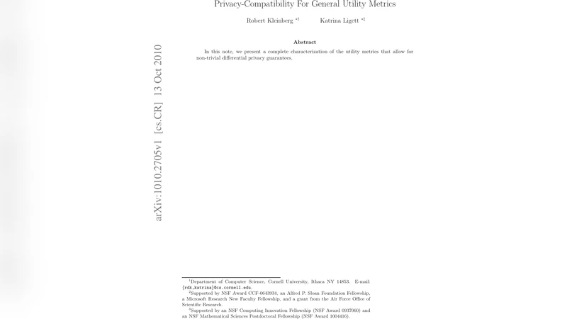 프라이버시와 효용을 동시에 만족하는 일반 메트릭 완전 규명
