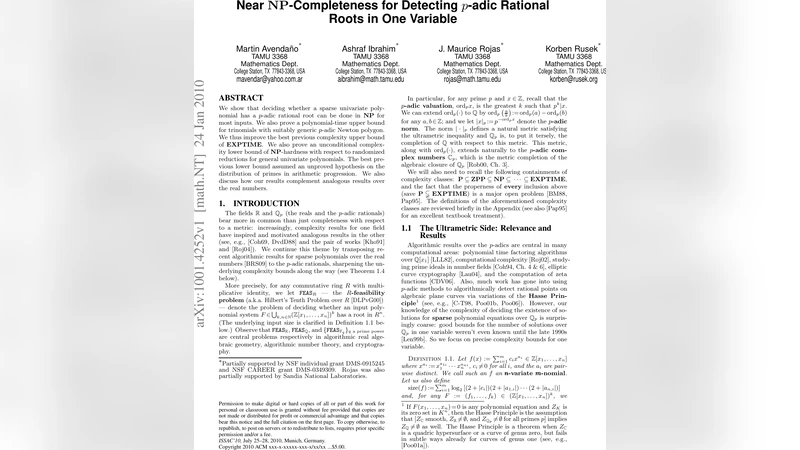 padic 유리근 검출의 거의 NP 완전성