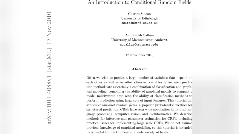 조건부 확률장 모델 입문