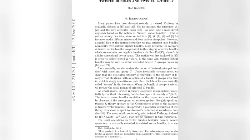 꼬인 번들과 꼬인 K‑이론