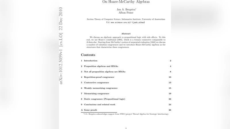 조건문과 순차 평가를 잇는 호어 맥카시 대수
