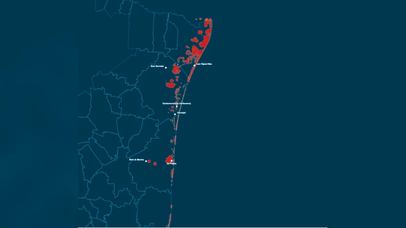 멕시코 걸프 연안 저지대 해수면 상승 위험 분석