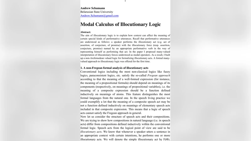 행위 논리의 모달 연산 체계