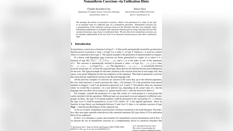 비균일 강제 변환과 통합 힌트 활용