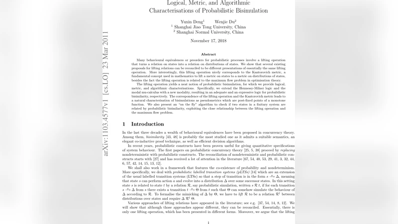 확률적 비동형성의 논리·거리·알고리즘적 특성화