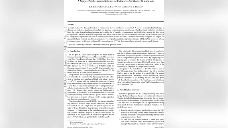 대규모 공기 샤워 시뮬레이션을 위한 간단한 병렬 처리 방안