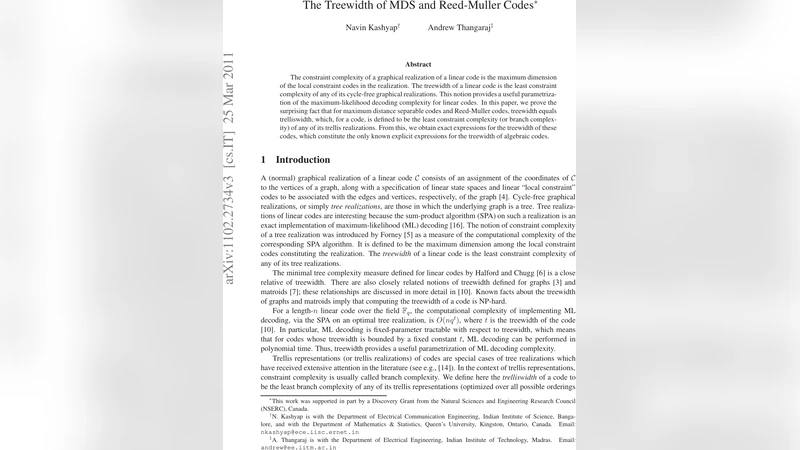 MDS와 Reed‑Muller 코드의 트리폭이 트렐리스폭과 동일함을 밝히다