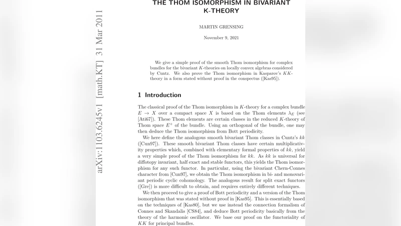 바이바리언트 K 이론의 톰 동형사상