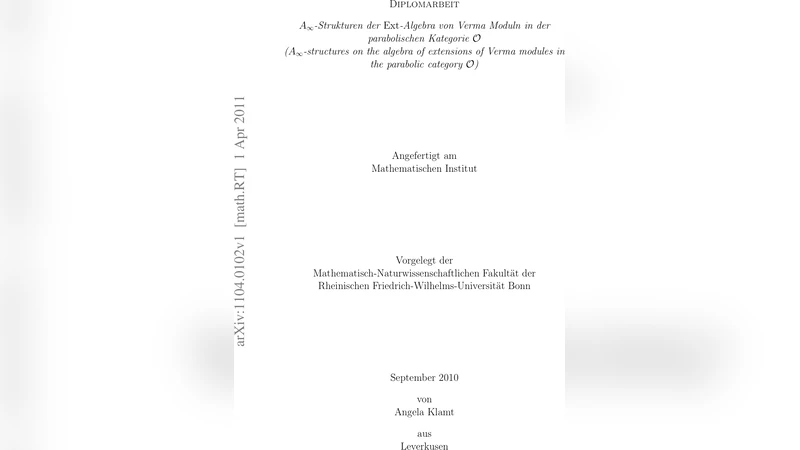 베르마 모듈 확장 대수의 A무한 구조