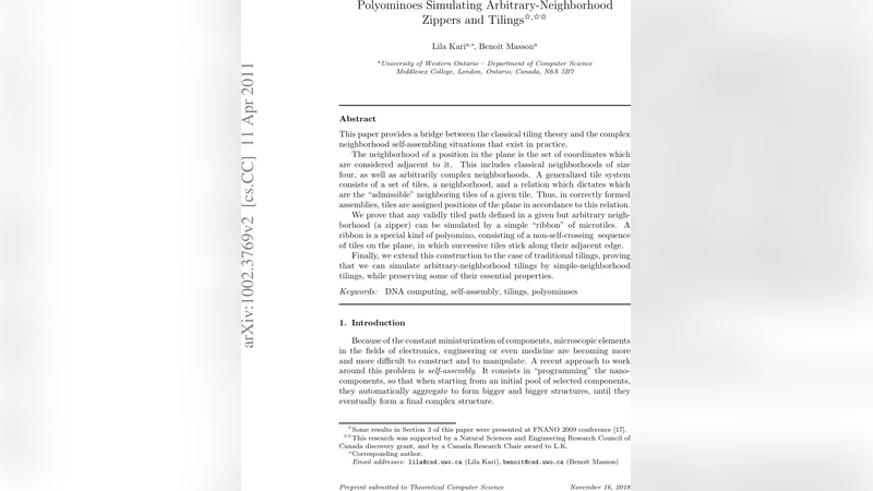 다양한 이웃을 흉내내는 폴리오미노 리본